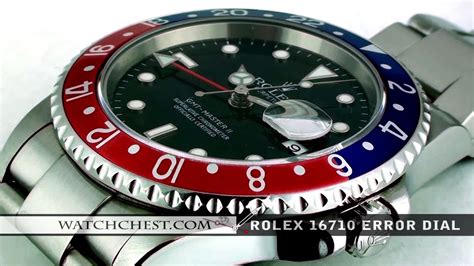 rolex 16710 error dial|Rare Rolex GMT.